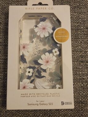 Rifle Paper Co. Floral Clear Case for Samsung Galaxy S22 - Pink Floral